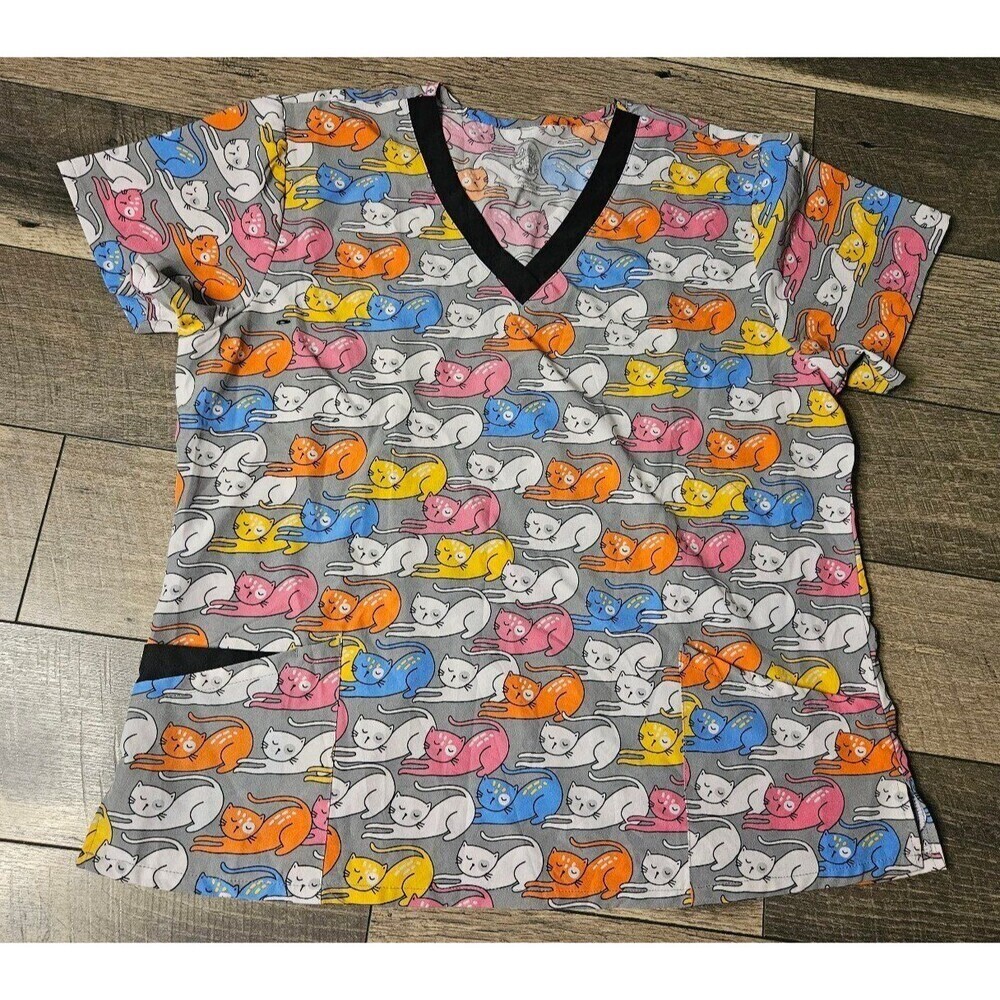 Divine Stretch by JDM Scrub Top Cats 2X